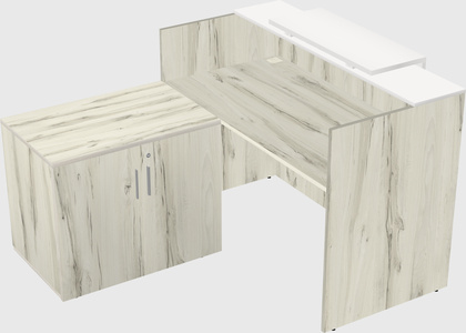 L-shaped modular reception