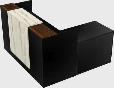 L-shaped modular reception