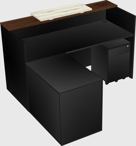 L-shaped modular reception