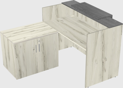 L-shaped modular reception