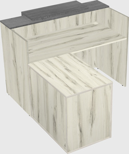 L-shaped modular reception