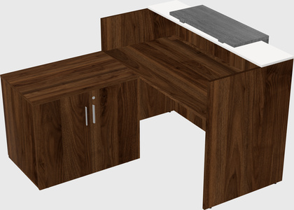 L-shaped modular reception