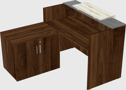 L-shaped modular reception