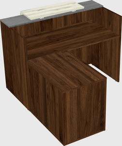 L-shaped modular reception