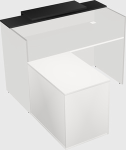 L-shaped modular reception