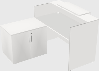L-shaped modular reception