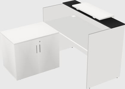 L-shaped modular reception
