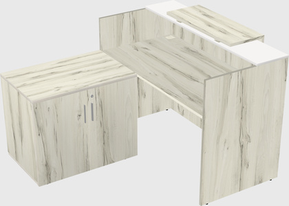 L-shaped modular reception