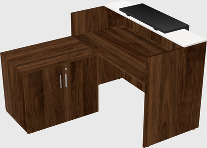 L-shaped modular reception