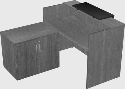 L-shaped modular reception