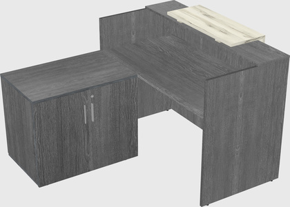 L-shaped modular reception