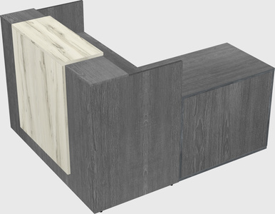 L-shaped modular reception