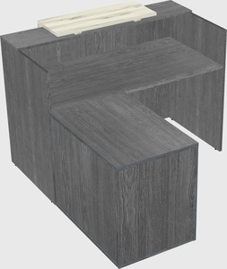 L-shaped modular reception