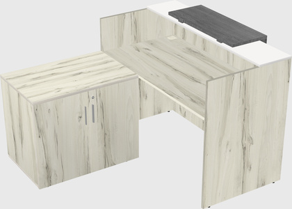 L-shaped modular reception