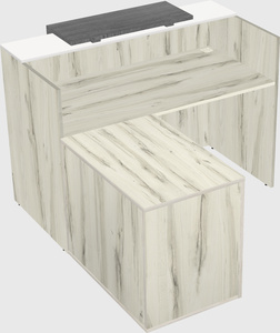 L-shaped modular reception