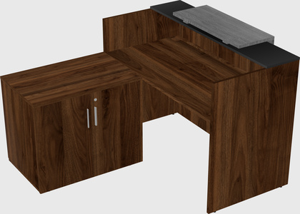 L-shaped modular reception