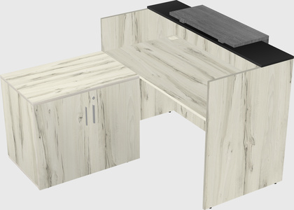 L-shaped modular reception