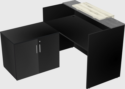L-shaped modular reception