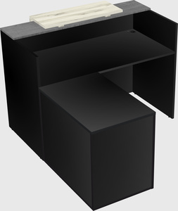 L-shaped modular reception