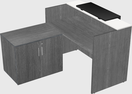 L-shaped modular reception