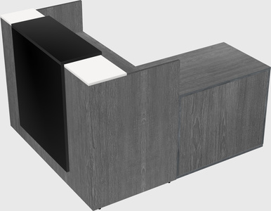 L-shaped modular reception