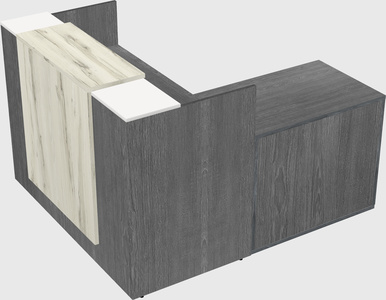L-shaped modular reception
