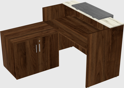 L-shaped modular reception