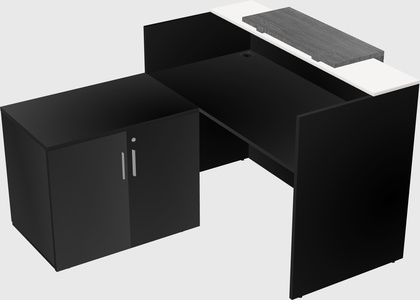 L-shaped modular reception