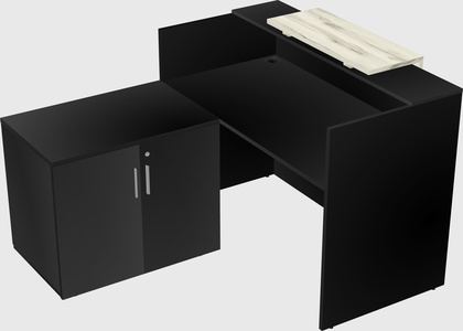 L-shaped modular reception