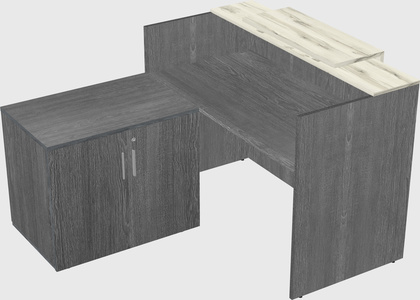 L-shaped modular reception