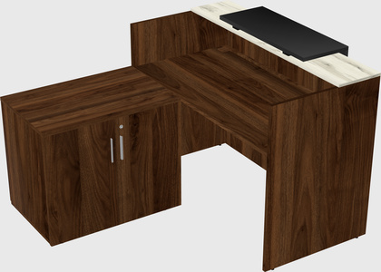 L-shaped modular reception