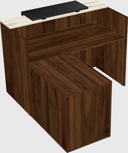 L-shaped modular reception