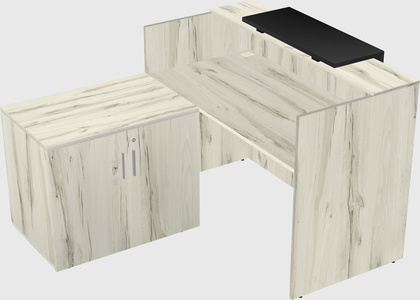 L-shaped modular reception