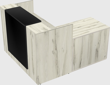 L-shaped modular reception