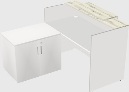 L-shaped modular reception