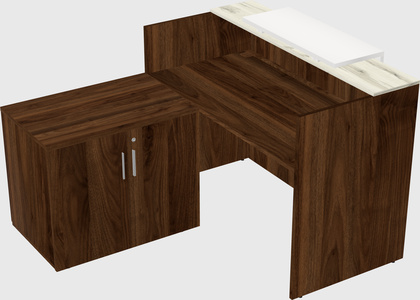 L-shaped modular reception