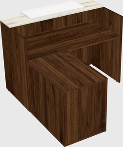 L-shaped modular reception