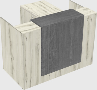 L-shaped modular reception