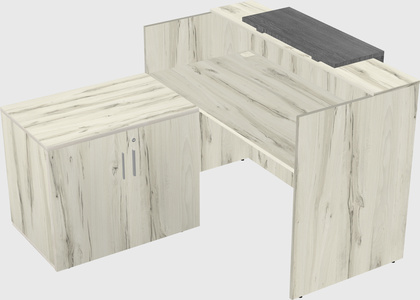 L-shaped modular reception