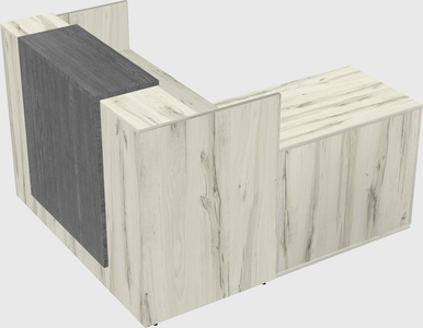 L-shaped modular reception