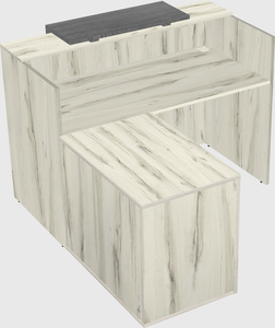 L-shaped modular reception