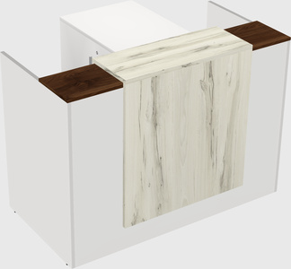 L-shaped modular reception