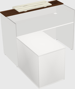 L-shaped modular reception