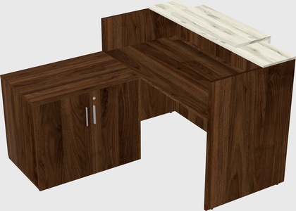 L-shaped modular reception