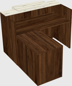 L-shaped modular reception