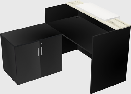 L-shaped modular reception