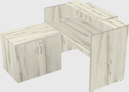 L-shaped modular reception