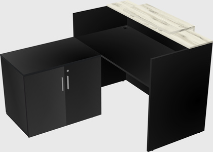 L-shaped modular reception