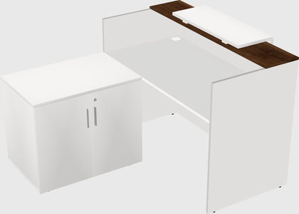 L-shaped modular reception