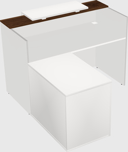 L-shaped modular reception